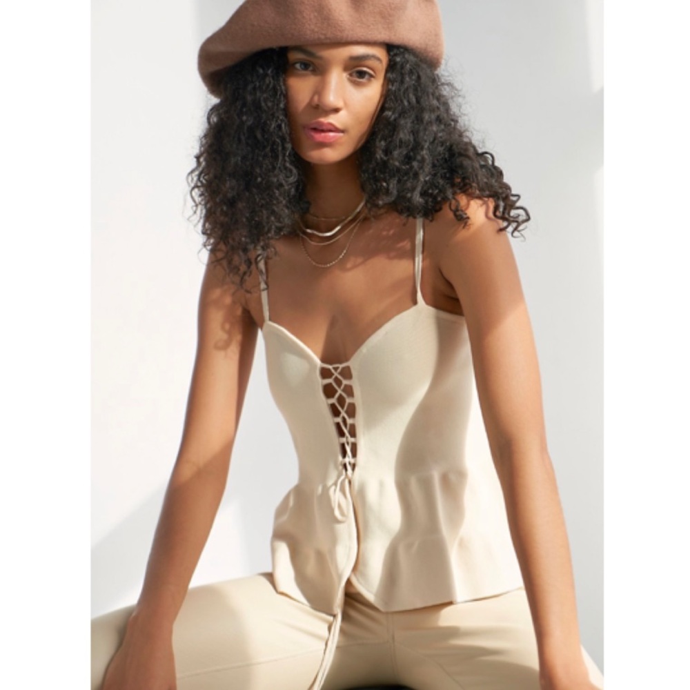 Free People Lace Up Sweater Cami size S